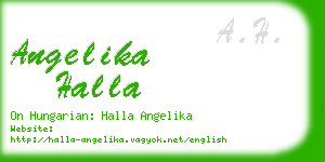 angelika halla business card